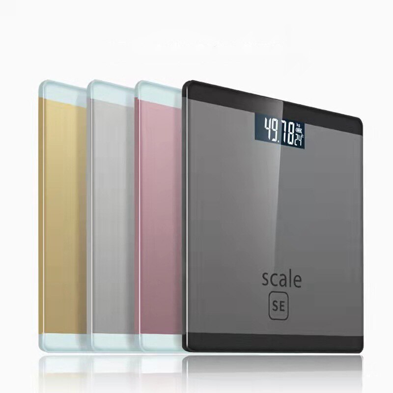 Square Color 26cm Electronic Scale Called Tempered Glass Smart Body Fat Scale Led Smart Digital Weight Scale